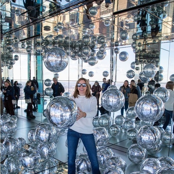 Zara Silver Ball Mercury Grapes Earrings How Edge NYC feels celebrating NY - Picture 3 of 15